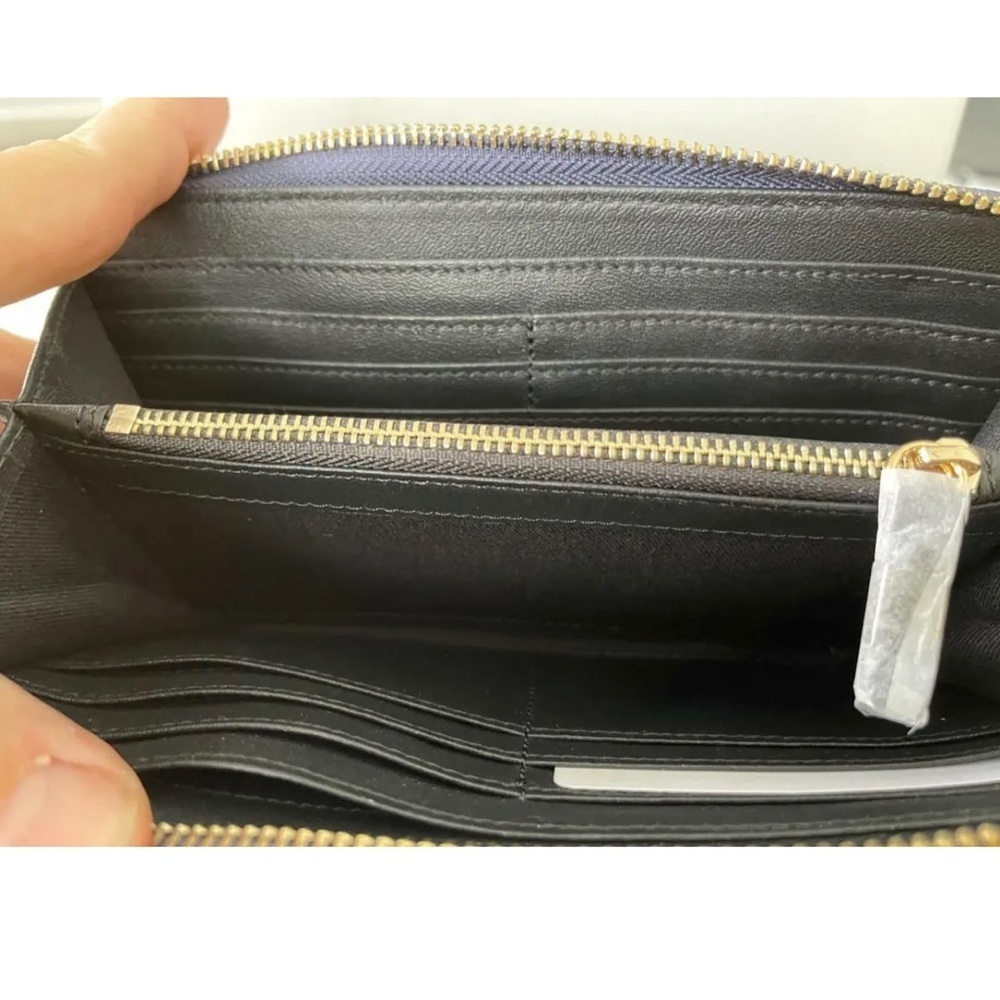 Emporio Armani Cervo Blue/Black‎ Leather Unisex Zip saround Wallet, Y3H171 8AHOC - Picture 2 of 10